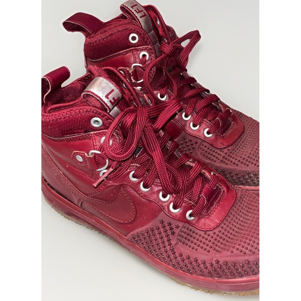 Nike Lunar Force 1 DuckBoots‎ Men's 8.5 Team Red Leather Waterproof - Picture 11 of 13
